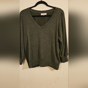 Michael Stars Dark Gray V-Neck Sweater